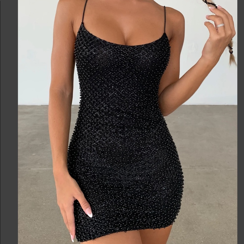 Oh Polly drop a glint mini dress